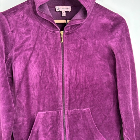 VTG Y2K Juicy Couture Purple Velour Track Suit M Hoodie Pants ASO Elana Gilbert - Picture 6 of 16